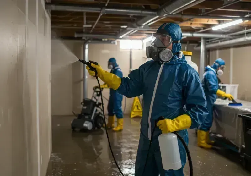 Basement Sanitization and Antimicrobial Treatment process in Cordell, OK